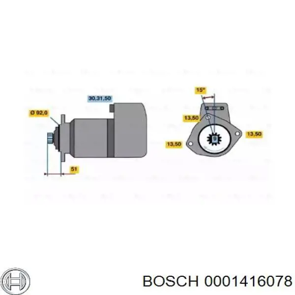 0001416078 Bosch стартер
