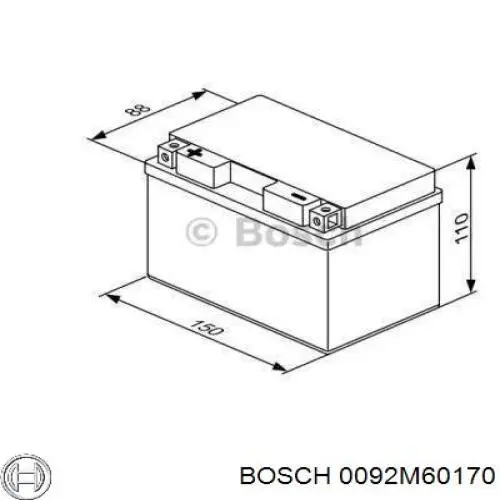 Акумуляторна батарея, АКБ Bosch 0092M60170