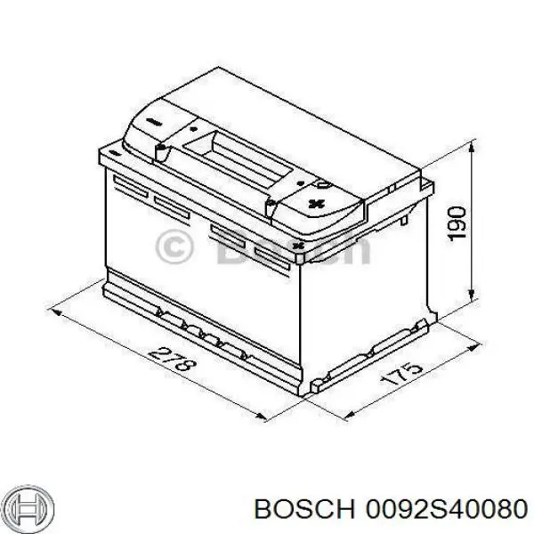 Акумуляторна батарея, АКБ 0092S40080 Bosch