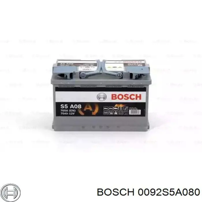 0092S5A080 Bosch акумуляторна батарея, акб