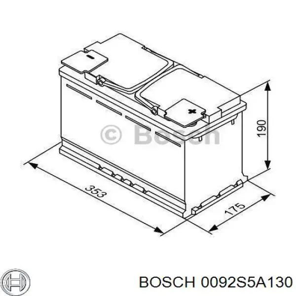 0092S5A130 Bosch акумуляторна батарея, акб