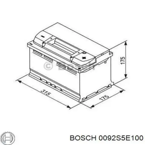 0092S5E100 Bosch акумуляторна батарея, акб