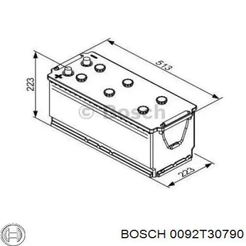 Купити Акумулятор Bosch 180 А/г (0092T30790)