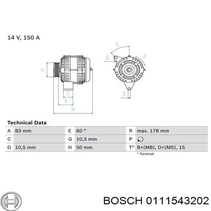 Генератор Mercedes A010154290280 ціна, від 119.35 USD