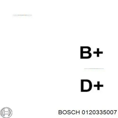 0120335007 Bosch Авто генератор