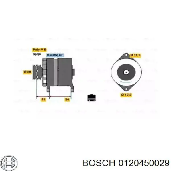 Генератор Bosch 0120450029 ціна, від 137.11 USD