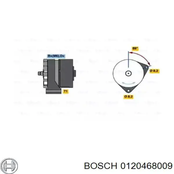 Генератор Bosch 0120468009 ціна, від  