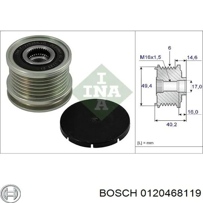 0120468119 Bosch Авто генератор