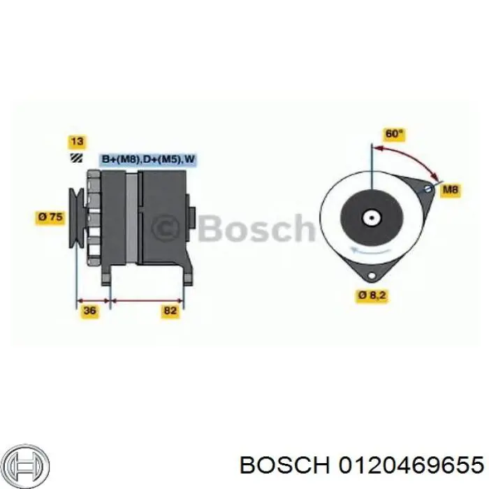 0120469655 Bosch Авто генератор