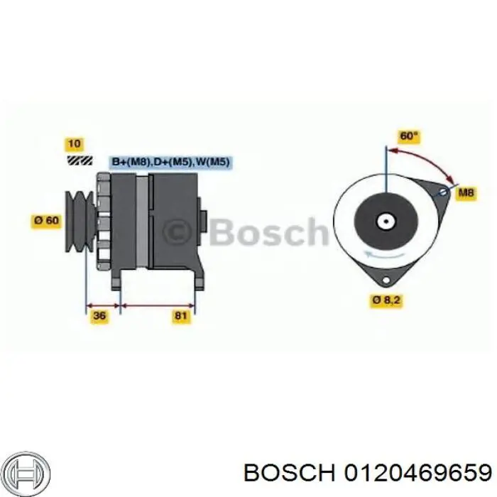 0120469659 Bosch Авто генератор