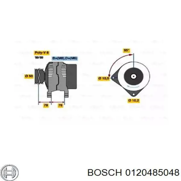 0120485048 Bosch Авто генератор