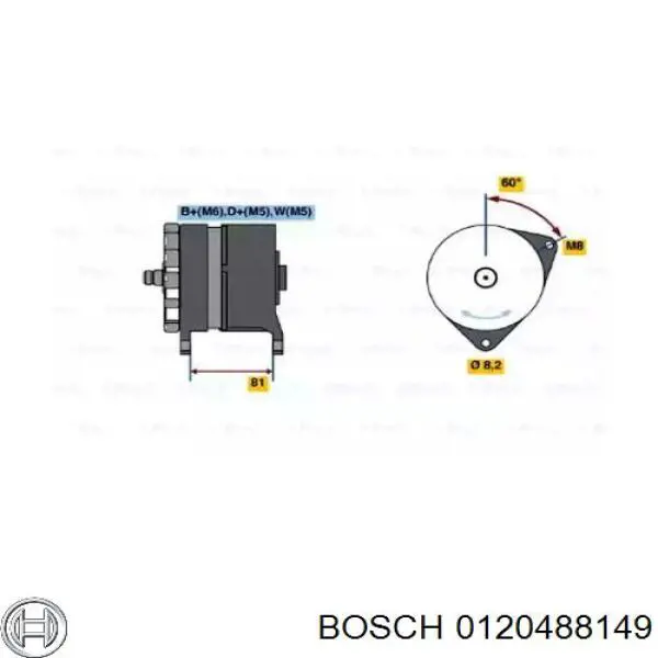 Генератор 0120488149 Bosch