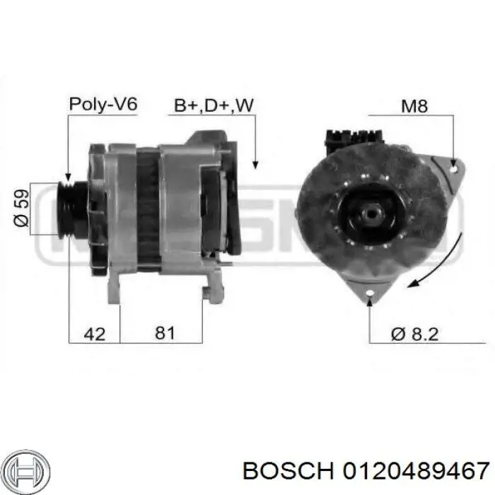Генератор Bosch 0120489467 ціна, від 60.81 USD
