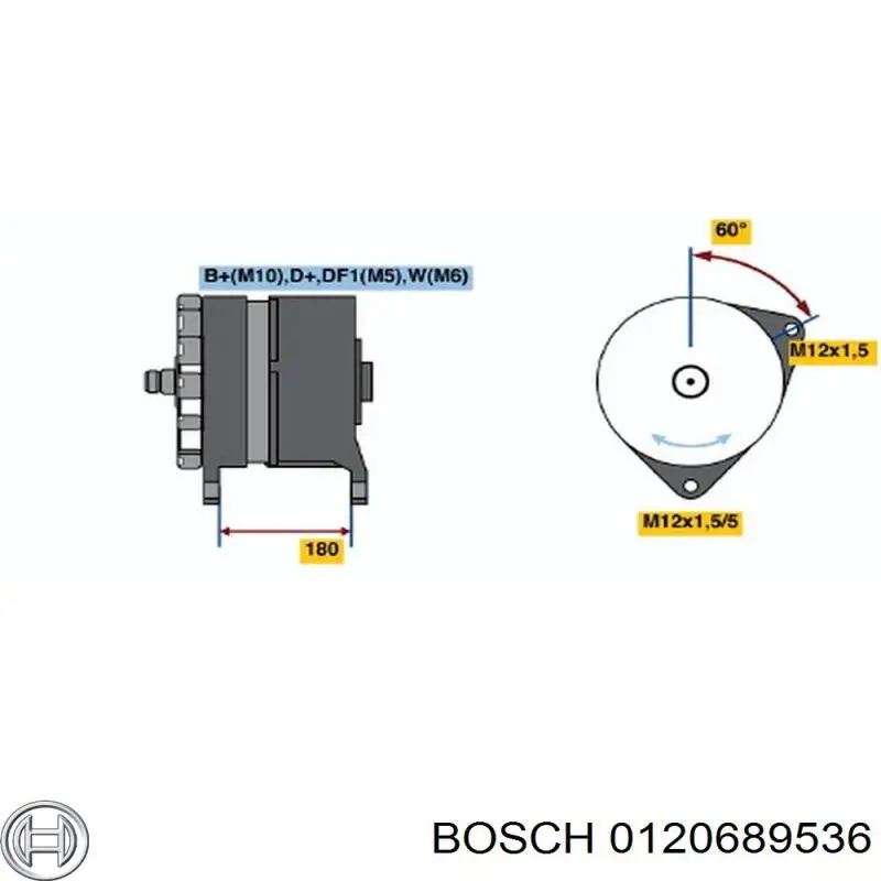 Генератор A0091542502 Mercedes
