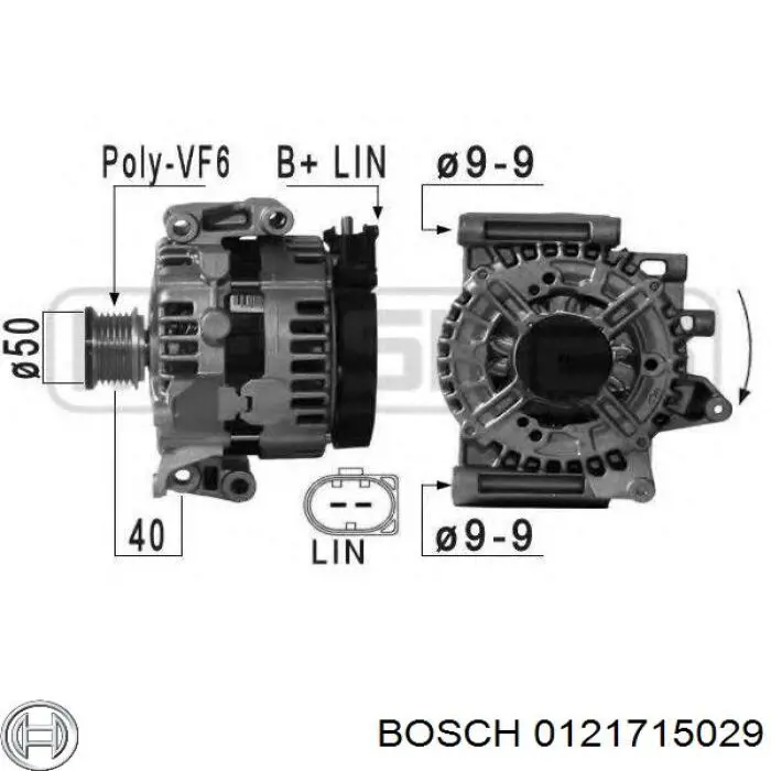 Купити 0121715029 Bosch Генератор