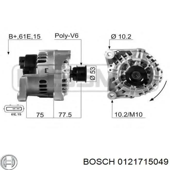 0121715049 Bosch Авто генератор