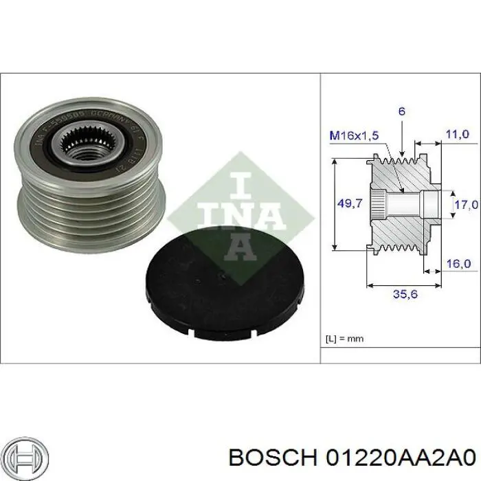 Генератор 01220AA2A0 Bosch