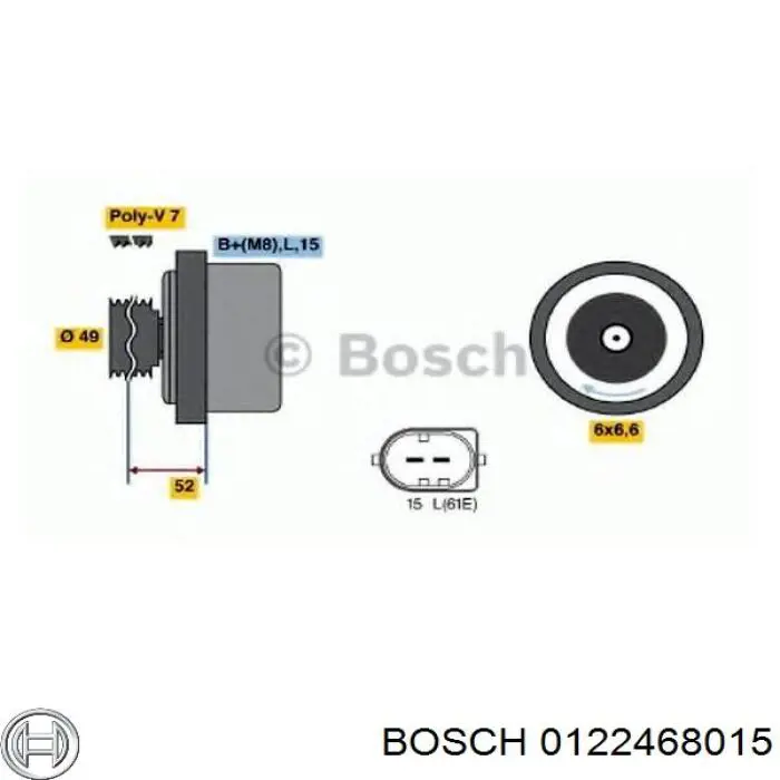 0122468015 Bosch генератор