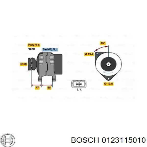 Купити 0123115010 Bosch Генератор