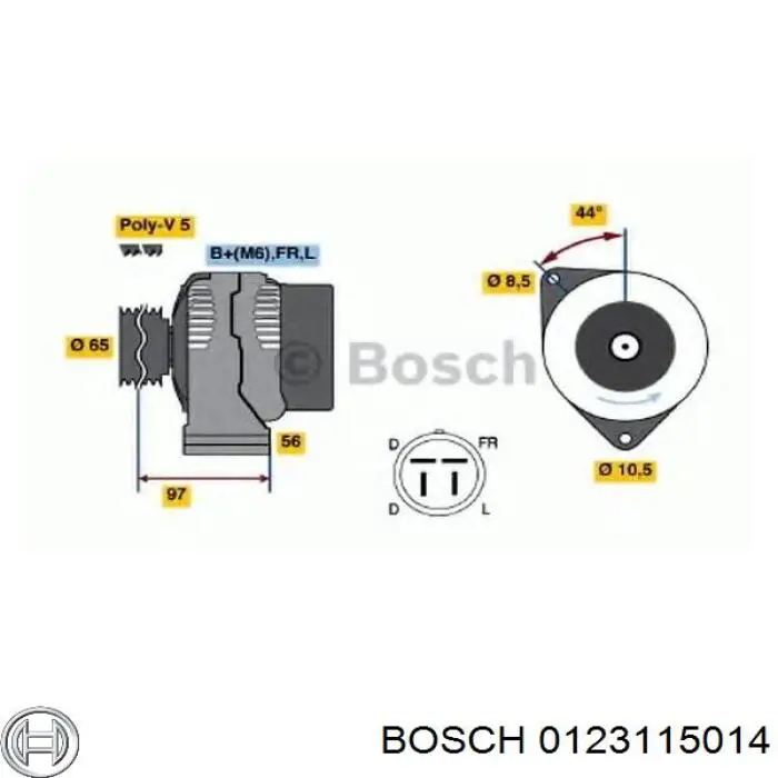 0123115014 Bosch Авто генератор