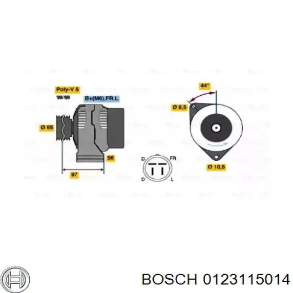 Купити 0123115014 Bosch Генератор