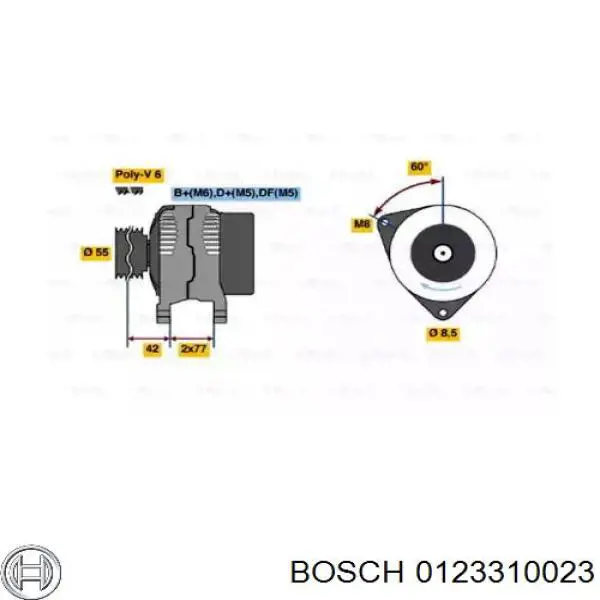 Генератор 0123310023 Bosch