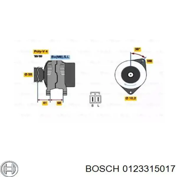 Генератор 0123315017 Bosch