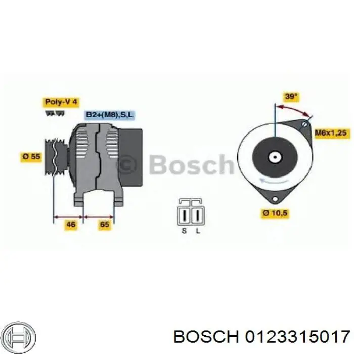0123315017 Bosch генератор