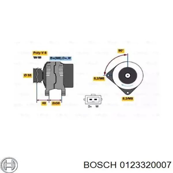 0123320007 Bosch генератор