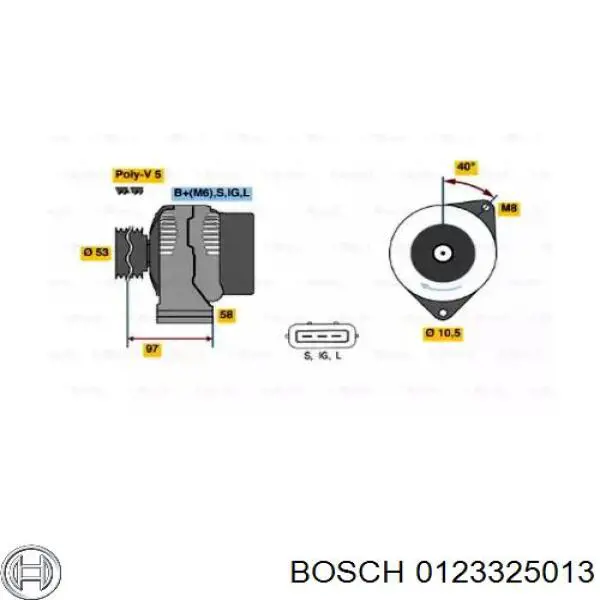 0123325013 Bosch Авто генератор