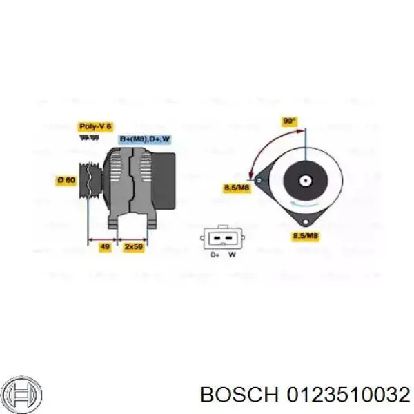Купити 0123510032 Bosch Генератор