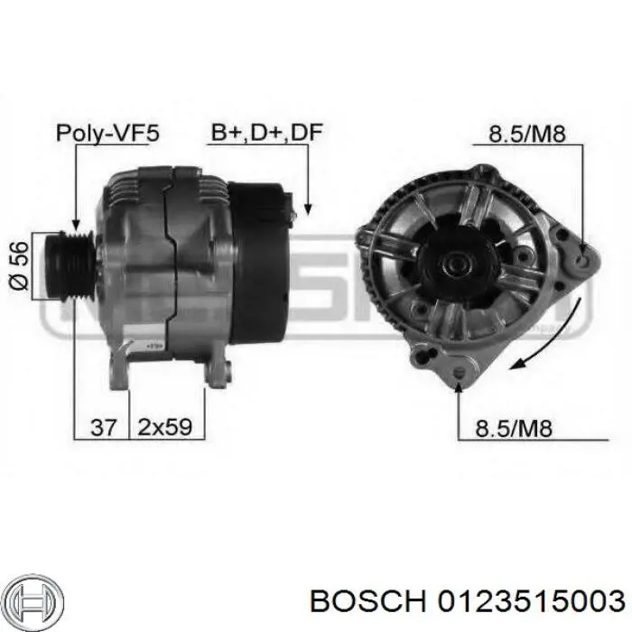 0123515003 Bosch Авто генератор