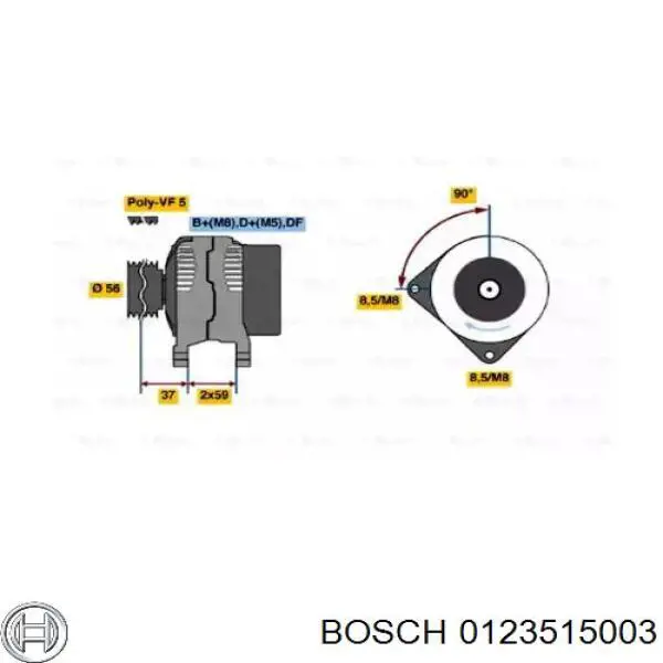 Купити 0123515003 Bosch Генератор