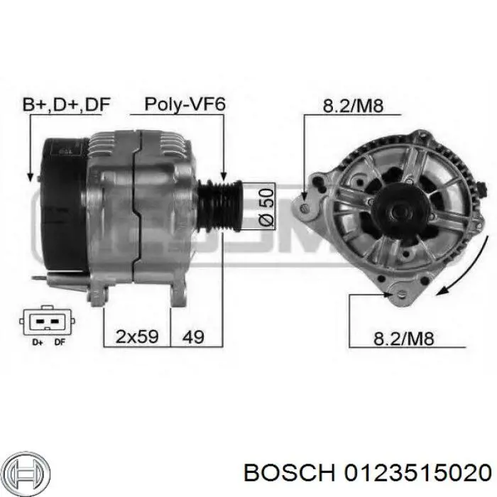 0123515020 Bosch Авто генератор