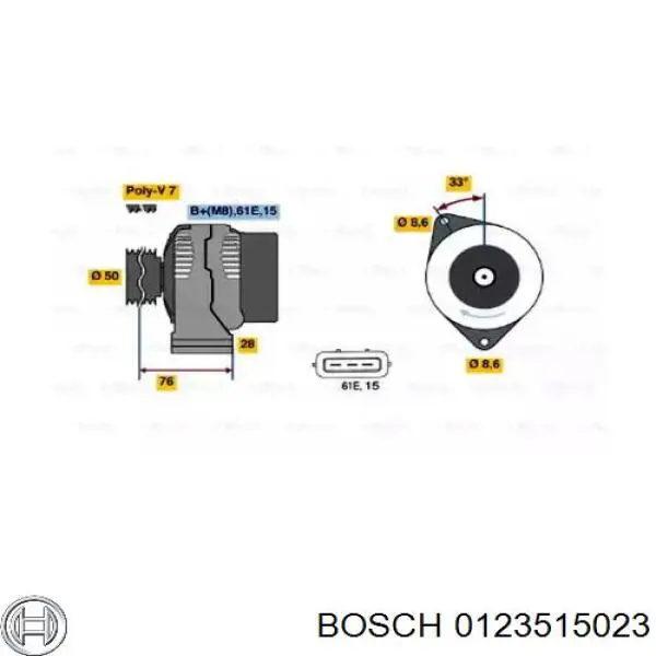 0123515023 Bosch Авто генератор