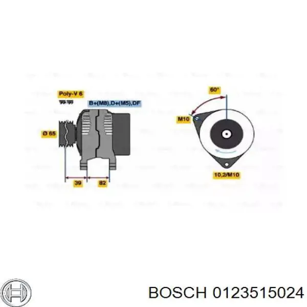0123515024 Bosch Авто генератор