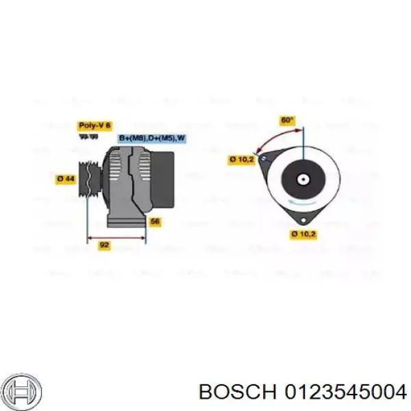 Купити 0123545004 Bosch Генератор