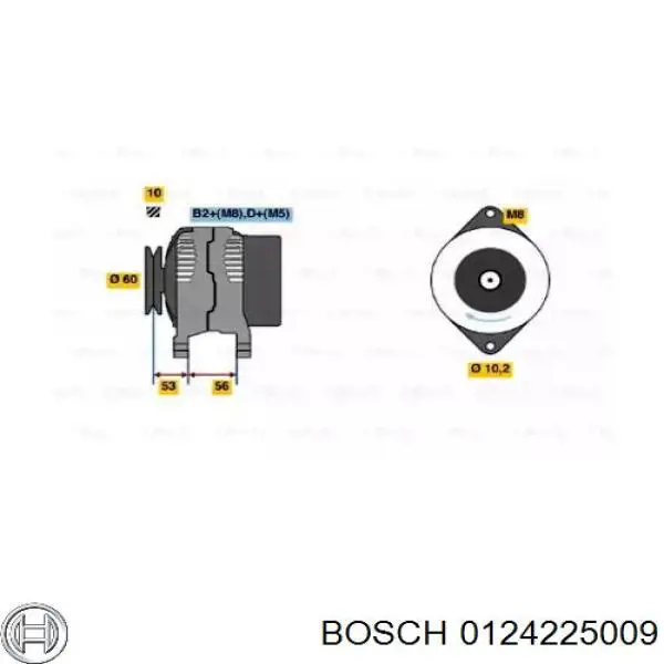0124225009 Bosch Авто генератор