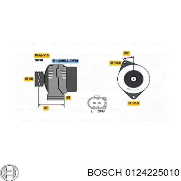 0124225010 Bosch Авто генератор