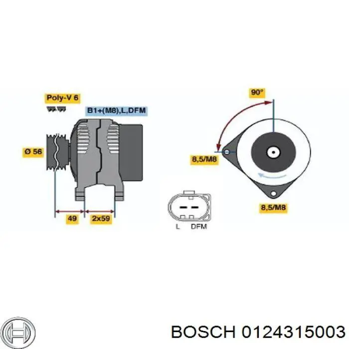 0124315003 Bosch Авто генератор