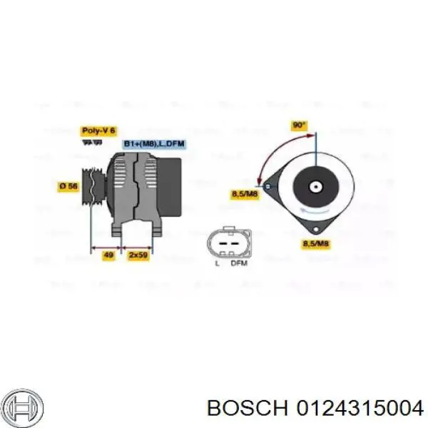 Купити 0124315004 Bosch Генератор