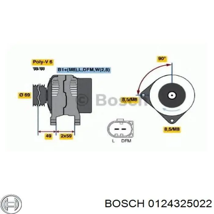 0124325022 Bosch Авто генератор