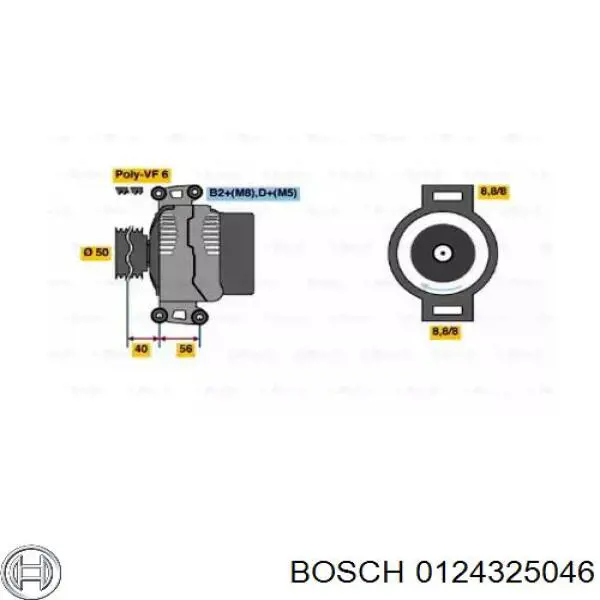 Генератор 0124325046 Bosch