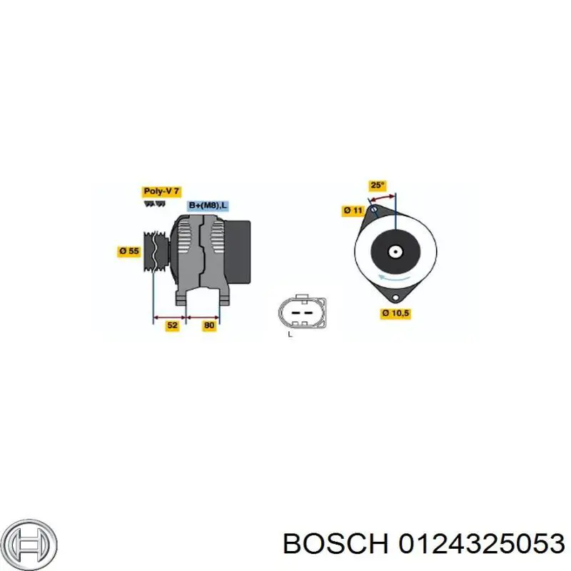 0124325053 Bosch Авто генератор