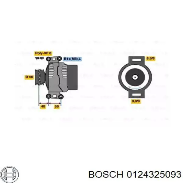 0124325093 Bosch Авто генератор