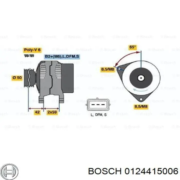 Купити 0124415006 Bosch Генератор