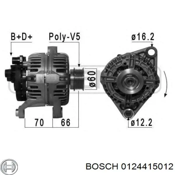 Купити 0124415012 Bosch Генератор