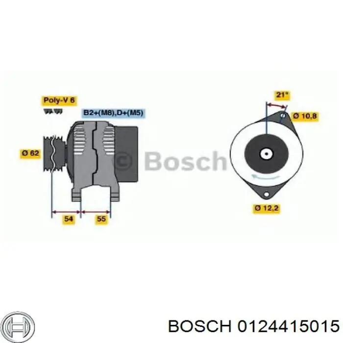 0124415015 Bosch генератор