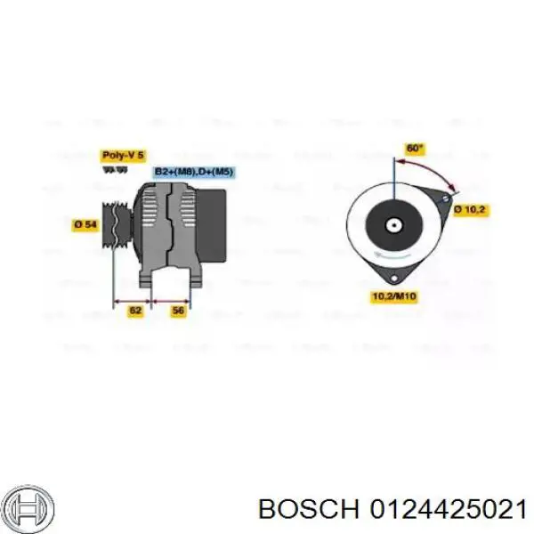 Купити 0124425021 Bosch Генератор