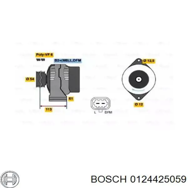 Генератор Bosch 0124425059 ціна, від 192.07 USD